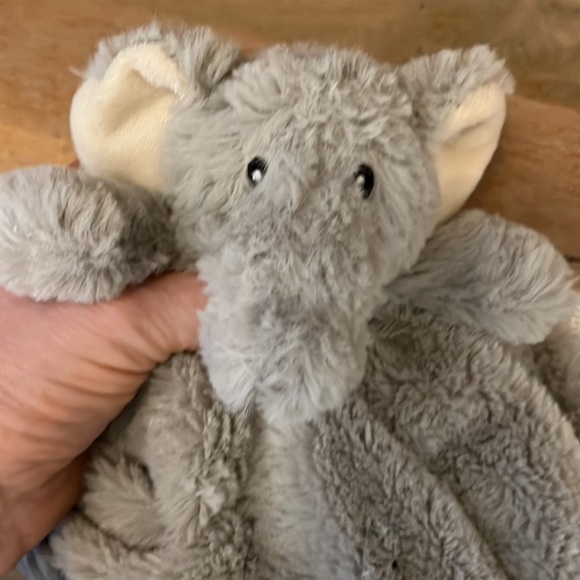 Elephant Lovey Security Blanket Gray Baby Stuffed Animal - Picture 2 of 7